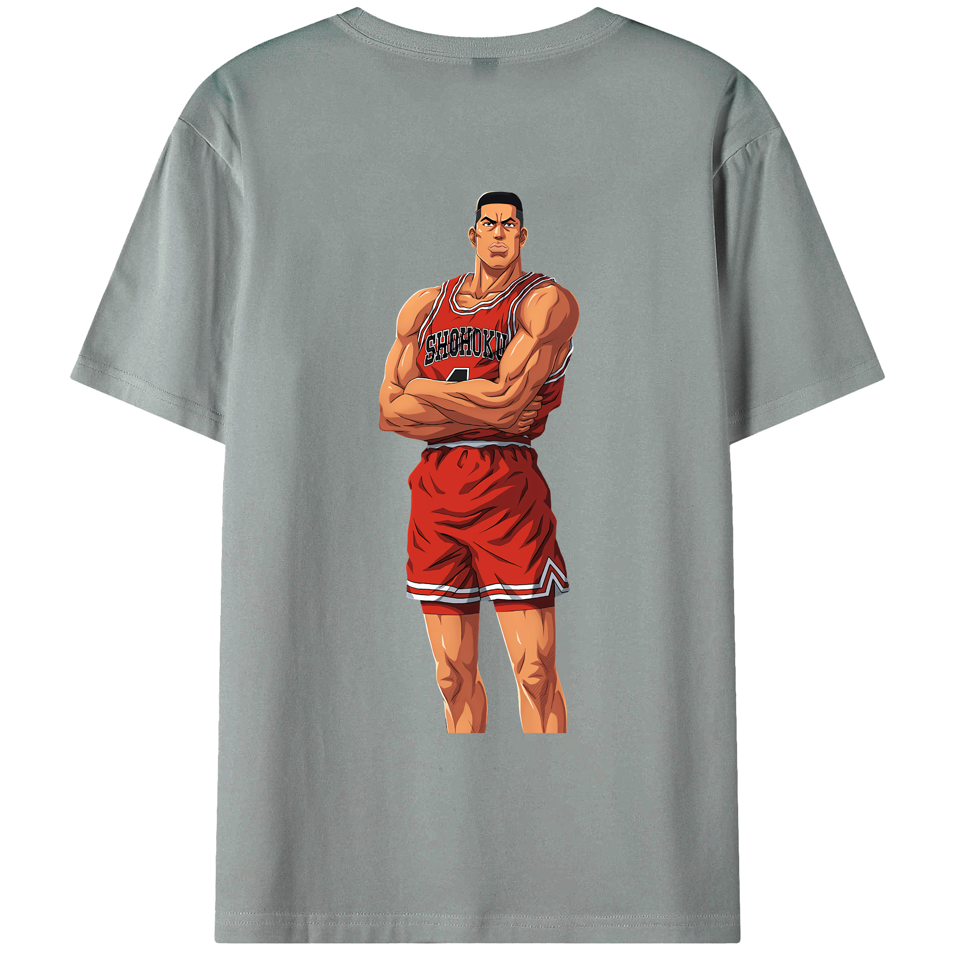 （画像用） SLAM DUNK／スラムダンク 綿100％ メンズ半袖Tシャツ（バックプリント） 通気性